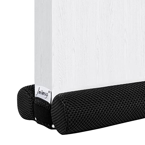 fowong Door Draft Stopper 30 to 36 Soundproofing Under Door Draft Blocker Adjustable Noise Stopper Seal Large Gap Black