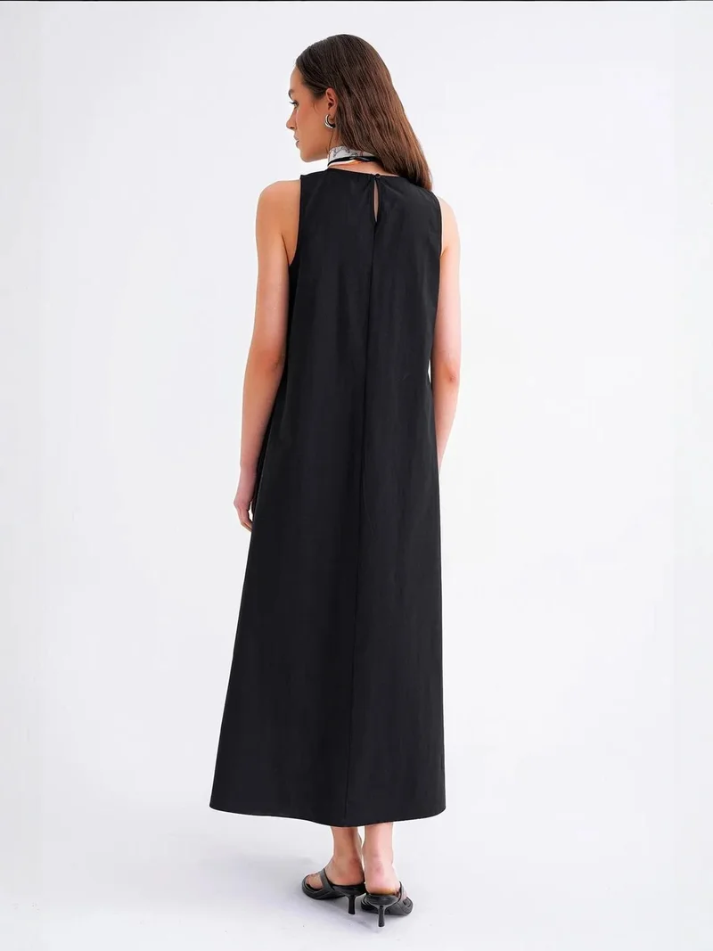 MixRay Mixray Relaxed Fit Maxi Dress with Pockets