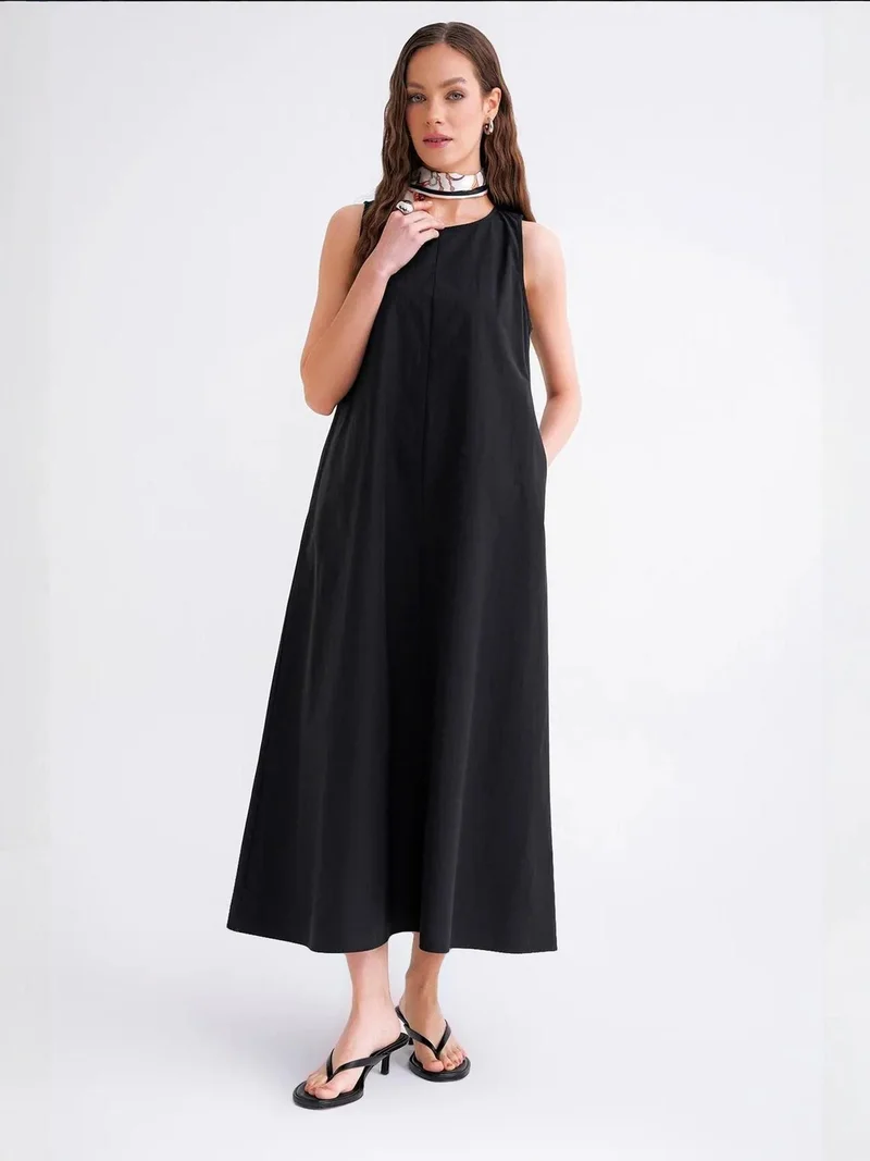 MixRay Mixray Relaxed Fit Maxi Dress with Pockets