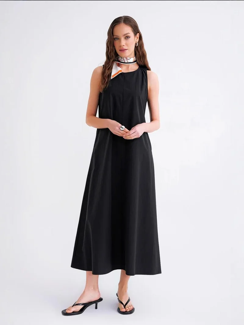 MixRay Mixray Relaxed Fit Maxi Dress with Pockets