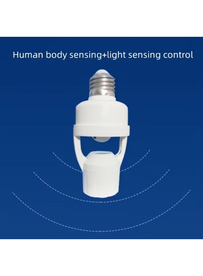 Human Body Sensor E27 Light Socket 120° Wide Angle + Dimmable + Hardwired Three- Advantage LED Bulb Converter Suitable for Living Room/Bedroom/Garage/Corridor/Bathroom etc. Switch Light Artifact Energy-Saving Human Sensor No Wiring Modifican - Image 3