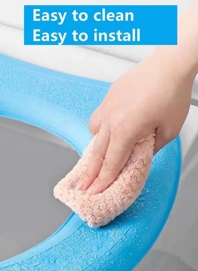 oldlaiben Toilet Seat Cushion, Household Toilet Seat, Waterproof Flushable O-ring Toilet Seat, All-season Universal Toilet Seat Cushion（Blue） - Image 5