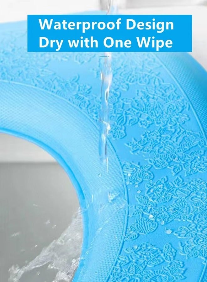 oldlaiben Toilet Seat Cushion, Household Toilet Seat, Waterproof Flushable O-ring Toilet Seat, All-season Universal Toilet Seat Cushion（Blue） - Image 4