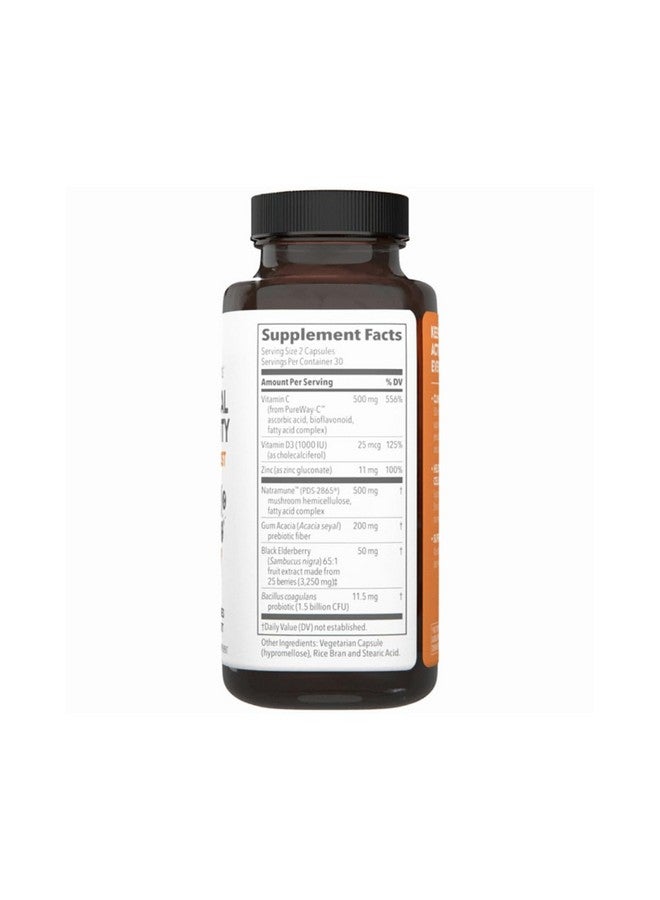 لايف سيزنز لايف سيزونز كلينيكال إيمونيتي - تعزيز يومي - معزز لجهاز المناعة - بريبيوتيك + بروبيوتيك - يزيد الأجسام المضادة والخلايا المناعية - توت العليق، زنك، ناترامون، وفيتامين سي + د3 - 60 كبسولة - Image 2