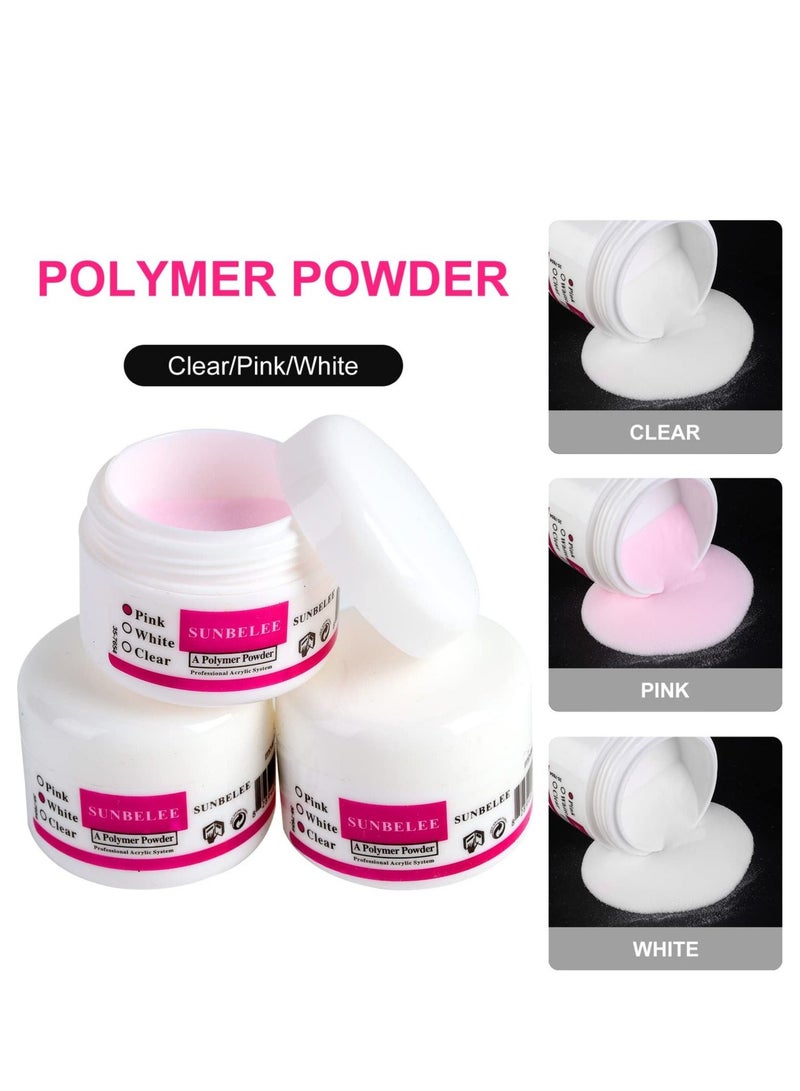 SYOSI مجموعة فن الأظافر الأكريليك مع مسحوق الأكريليك، 12 مجموعة مسحوق أكريليك لامع نصائح فنية لتزيين الأظافر، أداة فنية للأظافر DIY لوازم الأظافر مجموعة أظافر الأكريليك للمبتدئين (المحترفين) - Image 2