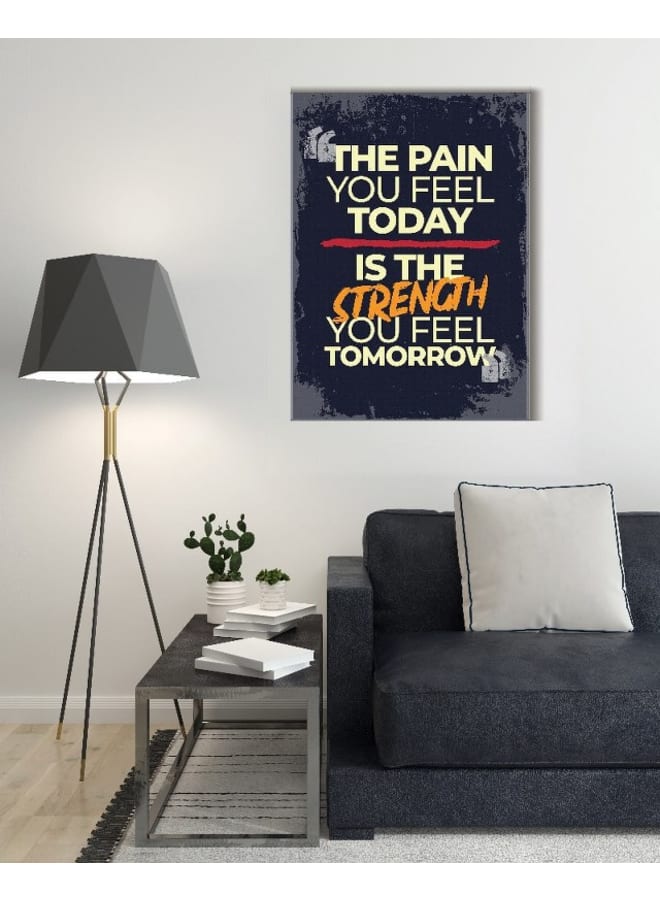 Home Gallery Canvas Wall Art, Abstract Framed Portrait of Motivational Poster 120x80cm - Image 2