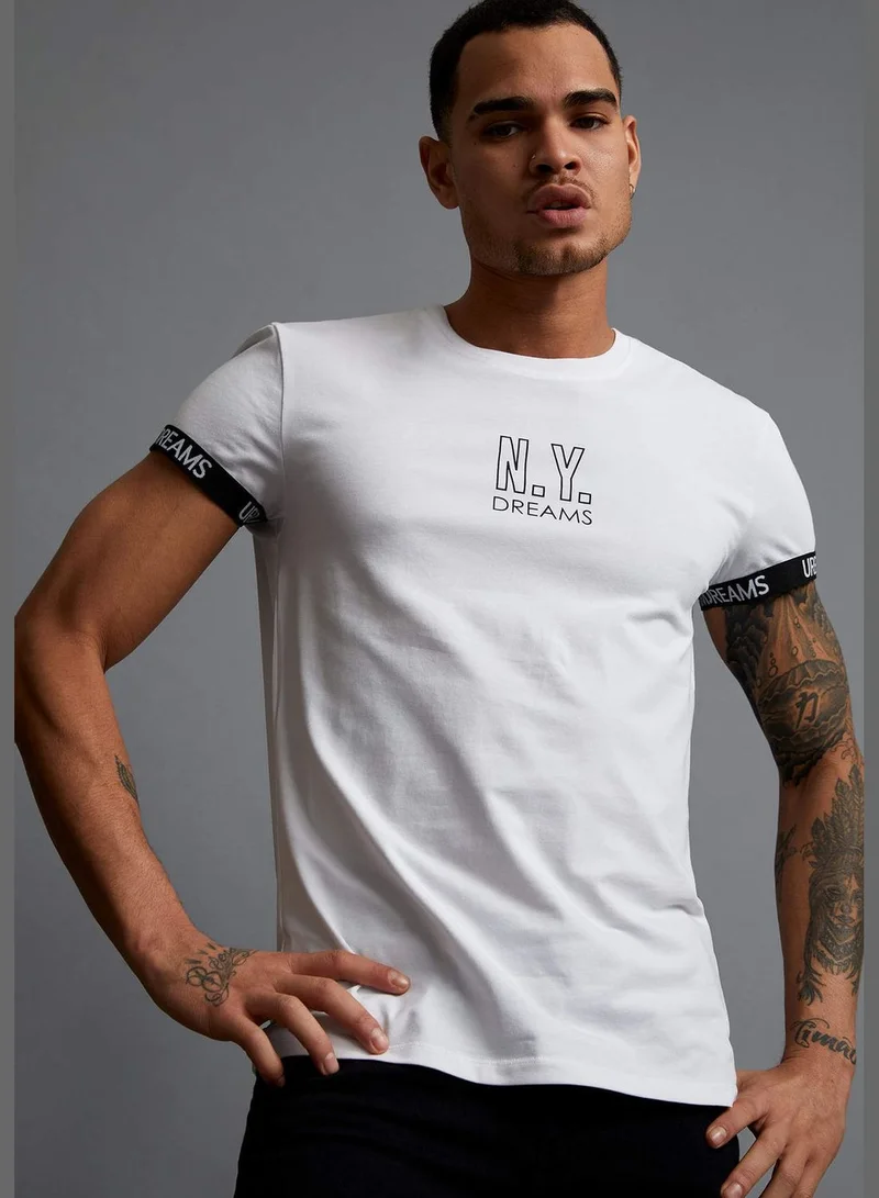 DeFacto Man Knitted Muscle Fit Crew Neck T-Shirt