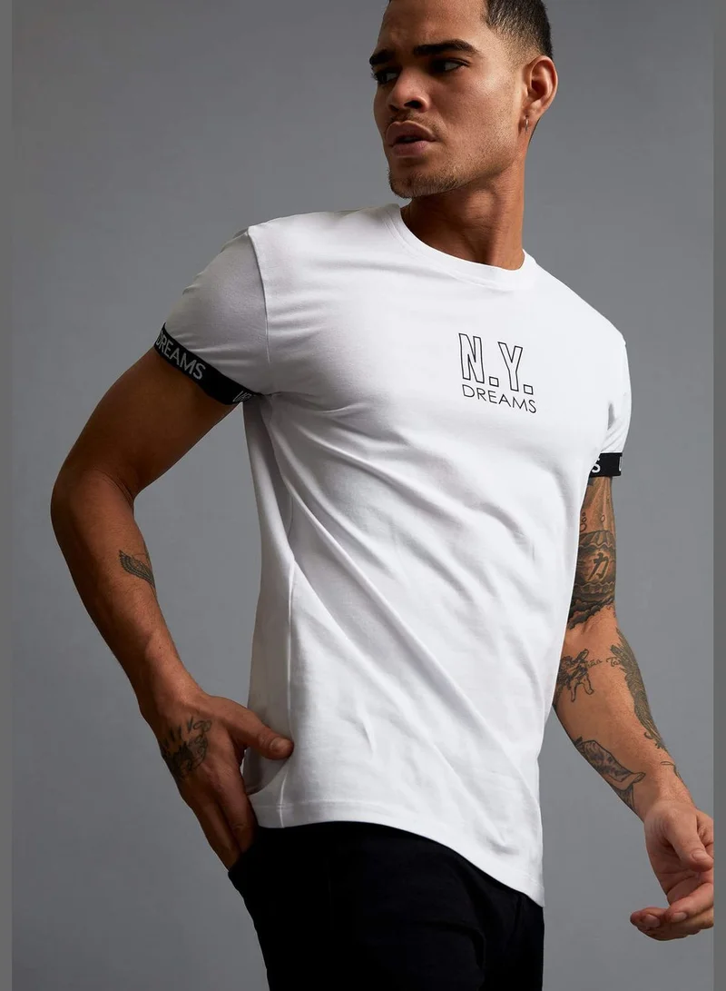 DeFacto Man Knitted Muscle Fit Crew Neck T-Shirt