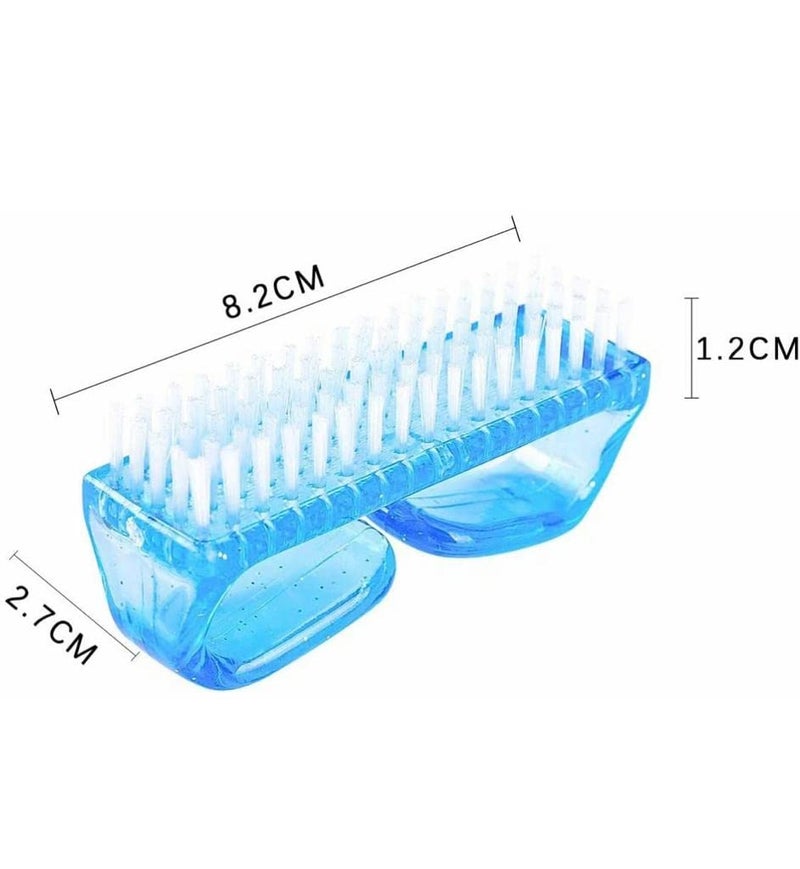 CELLEBII® Washing Nail Brushes Soft Remove Dust Nail Art Plastic Cleaning Brush Nail Arts Tools Finger Toe Nail Cleaning Brush Manicure Pedicure Scrubbing Cleaner for Dead Skin for Men and Women - Image 3