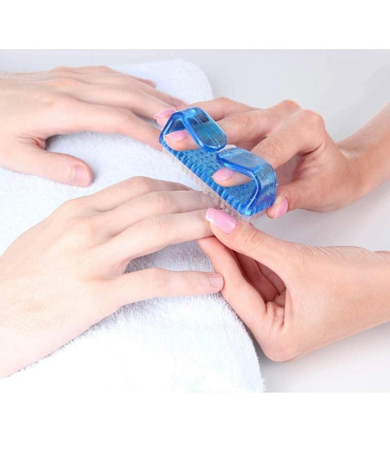 CELLEBII® Washing Nail Brushes Soft Remove Dust Nail Art Plastic Cleaning Brush Nail Arts Tools Finger Toe Nail Cleaning Brush Manicure Pedicure Scrubbing Cleaner for Dead Skin for Men and Women - Image 2