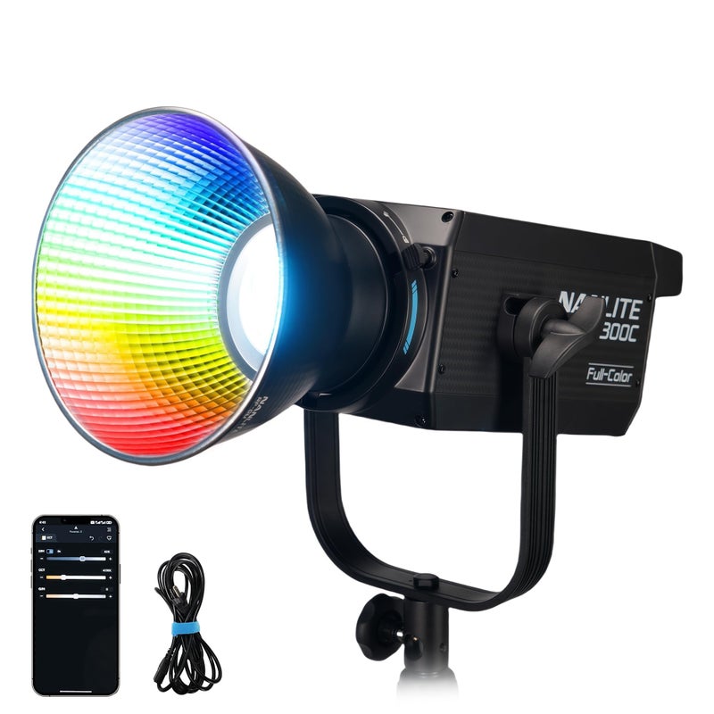 NANLITE FS300C 300w RGB Studio Spotlight 2700K7500K APP ControlLed Video Light Bowens Mount for Photography VideographyLive StreamerContent Creation - Image 2
