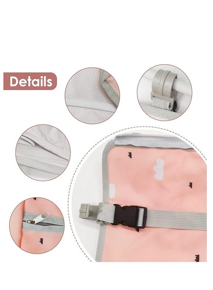 ترتيس منظم سرير الأطفال بجانب السرير (وردي) - Image 5