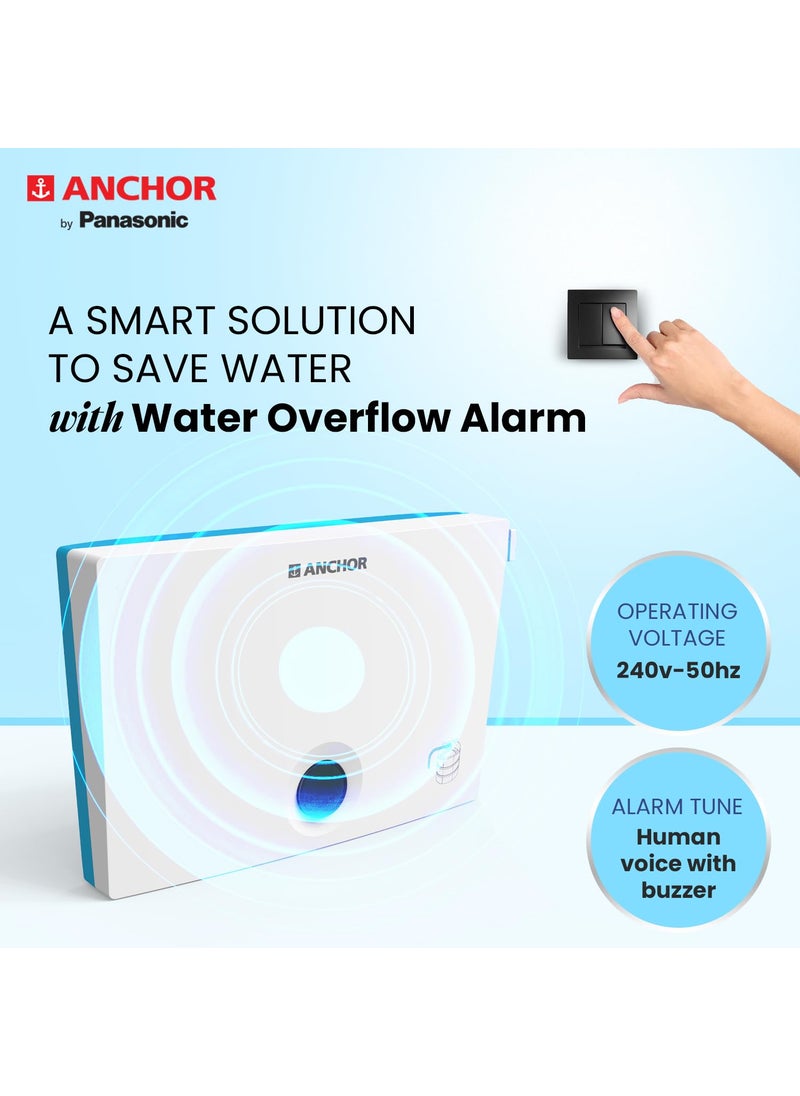 Anchor Anchor by Panasonic Water Tank Overflow Alarm Bell Human Voice with Buzzer Water Tank Alarm Bell White 38908  - Image 3