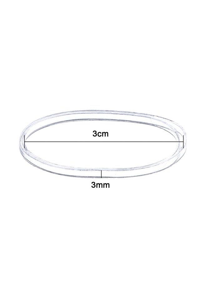 eBoot إي بوت 500 قطعة أربطة شعر مطاطية شفافة 3 مم أربطة مطاطية صغيرة روابط شعر لذيل الحصان حوامل مرنة للتضفير - Image 2
