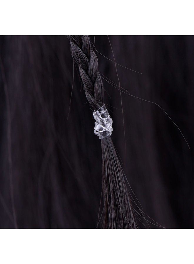 eBoot إي بوت 500 قطعة أربطة شعر مطاطية شفافة 3 مم أربطة مطاطية صغيرة روابط شعر لذيل الحصان حوامل مرنة للتضفير - Image 3