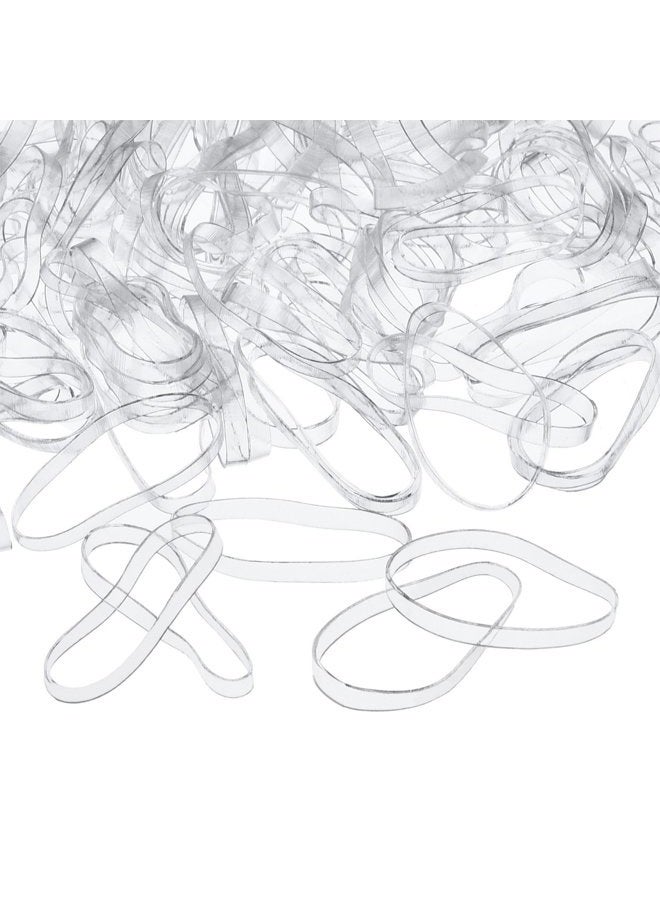 eBoot إي بوت 500 قطعة أربطة شعر مطاطية شفافة 3 مم أربطة مطاطية صغيرة روابط شعر لذيل الحصان حوامل مرنة للتضفير - Image 1