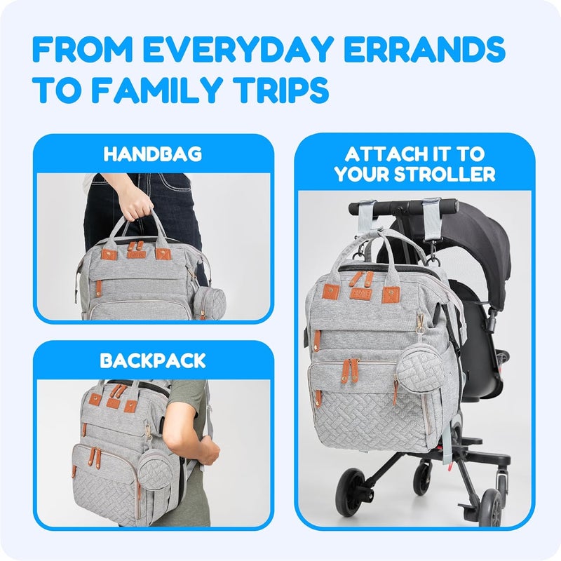 Orian Diaper Bag Backpack with Changing Station - Image 4