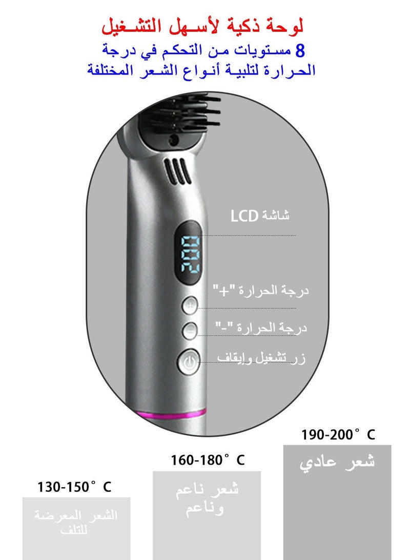 Hair Straightener Brush, Rechargeable Straight Hair Comb, 4000mAH Electric Hot Comb, Free temperature control and Anti-Scald, Perfect for Professional Salon at Home, Reduces Styling Time - Image 4