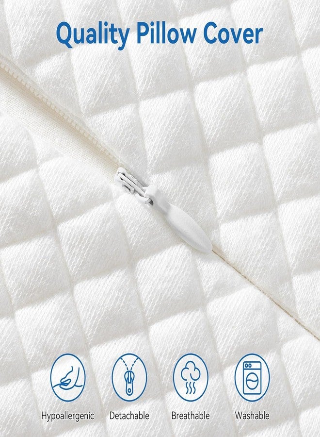 HOMBOX Contoured Memory Foam Cervical Neck Pillow | 2 Years Warranty | Pain Relief Sleep, Improves Posture Spinal Alignment, Neck Pain Relief | Queen 20 x 12 x 3.5 Inch | White Cover | Pack of 1 I X20 - Image 5