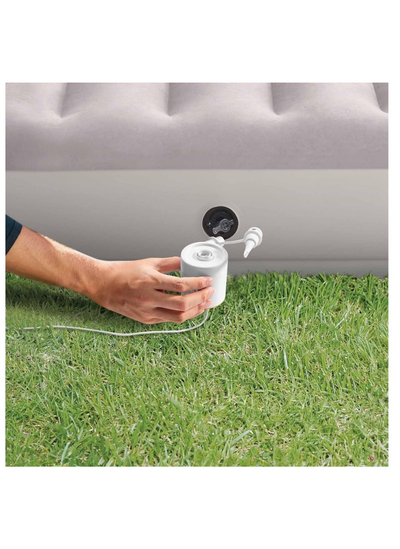 INTEX Dura-Beam Prestige Mid-Rise Inflatable Mattress Single with USB Pump PVC Gray 99x191x30 cm  - Image 2