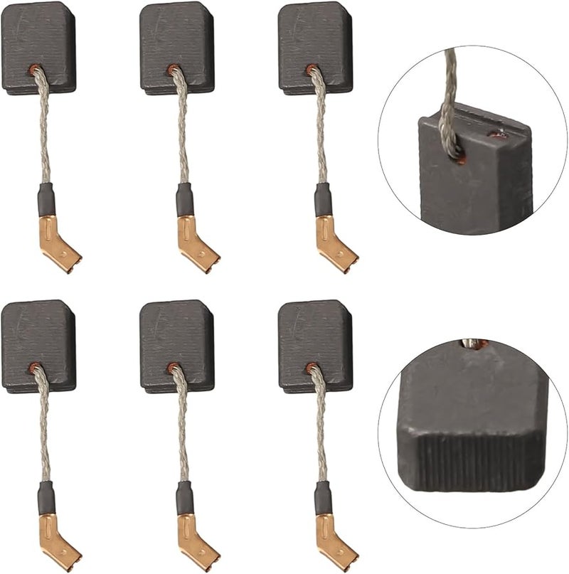 6PCS Carbon Brushes For Angle Grinder Replacement Parts Compatible With N421362 DWE4217 DWE4238 - Image 3