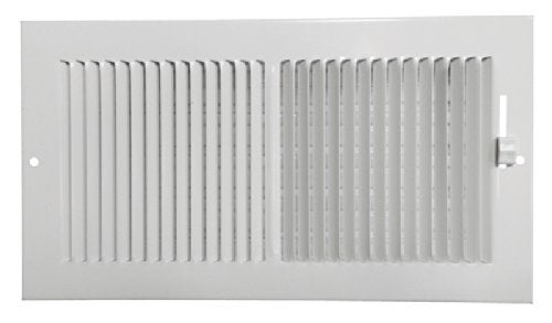 Hart & Cooley 661 Series 10" x 5" White Ceiling or Sidewall Register (6611005) - Image 4