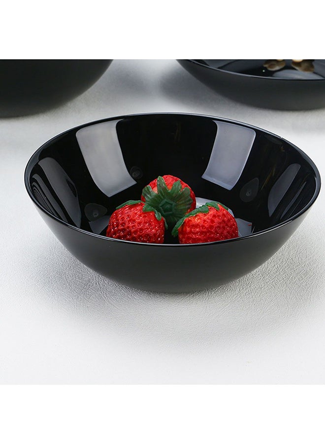 DANUBE HOME Essential Round Opal Cereal Bowl – Durable, Elegant Opal Glass Cereal Bowl for Everyday Use, Microwave & Dishwasher Safe, Perfect for Breakfast, Kitchen, Dining, and Gifts Black 16Cm - Image 1
