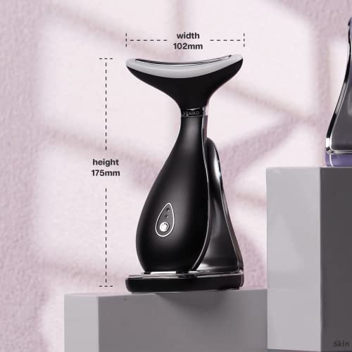 VRAIKO Lily Neck Face Massager, Face Sculpting Tool, Skin Rejuvenation Device with Thermal, Triple Action LED and Vibration, for Anti-Aging, Lifting and Tightening Sagging Skin (Frosted Black) - Image 5