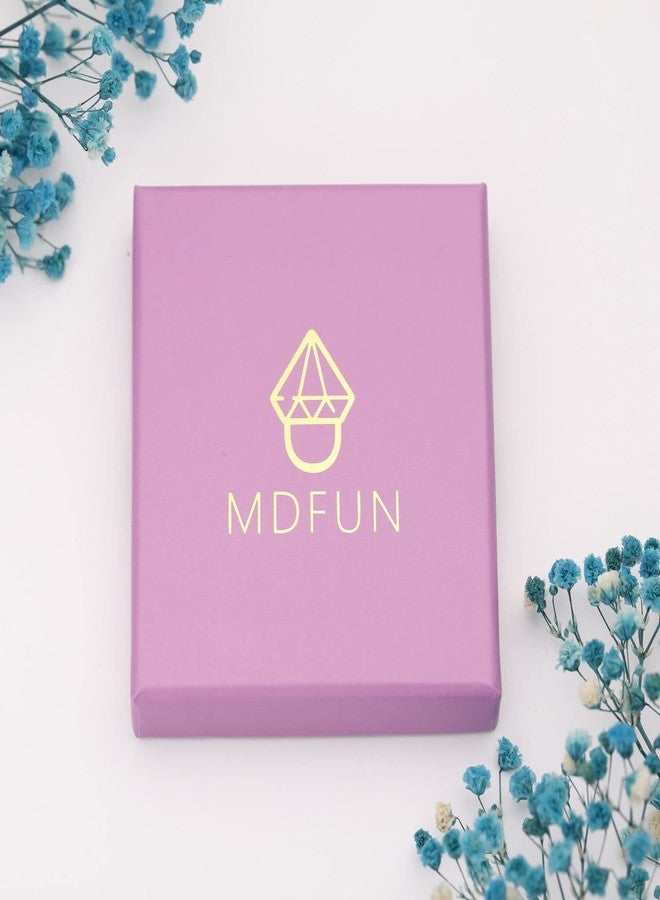 أم دي فون خاتم زفاف MDFUN مطلي بالذهب الأصفر عيار 18 قيراط مرصع بالزركونيا المكعبة، خاتم وعد ووعد أبدي للنساء (خاتم من 3 صفوف، 7) - Image 5
