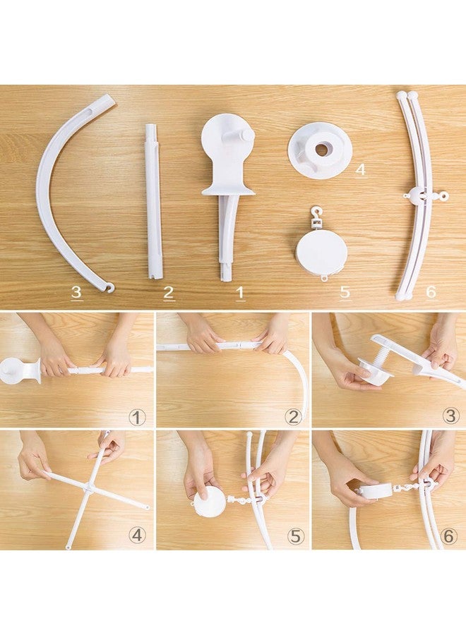 AFUNTA 26 Inch Baby Mobile for Crib, Adjustable Screw Crib Mobile Arm with Music Box Holder, Crib Mobile for Baby Girl Nursery Decor - Image 4