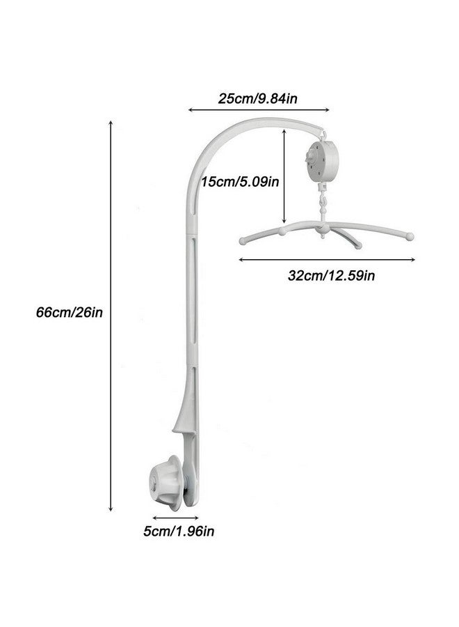 AFUNTA 26 Inch Baby Mobile for Crib, Adjustable Screw Crib Mobile Arm with Music Box Holder, Crib Mobile for Baby Girl Nursery Decor - Image 3