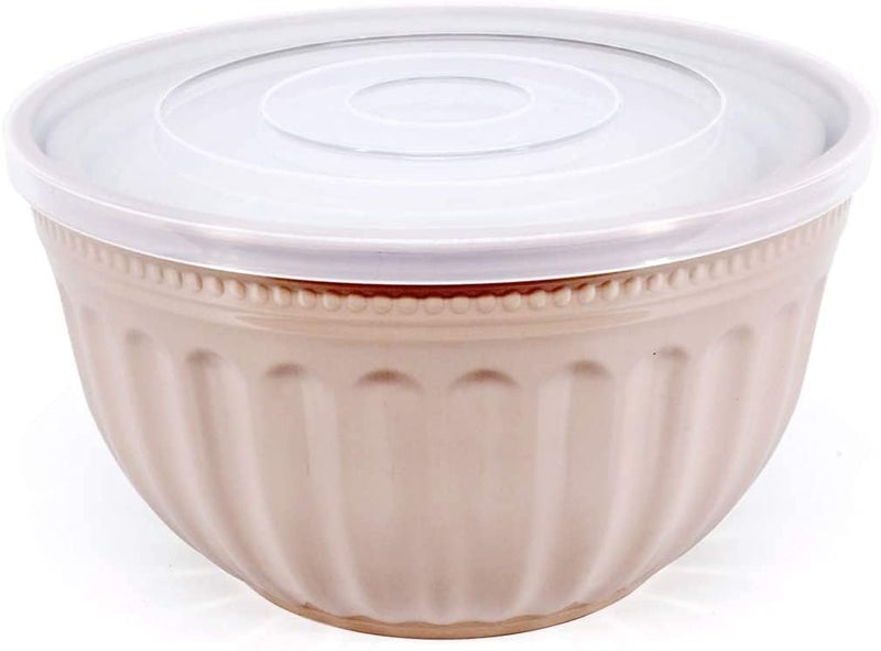 XIGSTA Salad Bowl 3 pcs Round Multipurpose Storage Salad Bowls Set with airtight lid for Microwave and Freezer Safe Container Mixing Bowl for Home Kitchen Home Kitchen - 3 pcs - Image 2