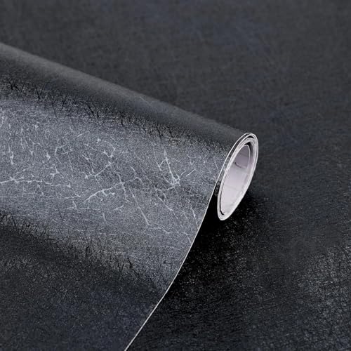 AADIVY® 45×100 Cm, Silk Black Wallpaper for Walls Waterproof Vinyl Film Self Adhesive Peel & Stick 3D Embossed Hexagon Design Kitchen, Cabinet, Furniture PVC Lamination Roll. - Image 3