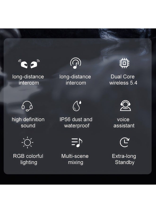 Mauten 2PCS Motorcycle Helmet Bluetooth Headset 2 Way Intercom 500M,HIFI Sound,Noise Cancellation,Music Share,1000mAh,Helmet Speakers Headphones FM,Easy to Connect/Use with Gloves,Waterproof,Voice Assistant - Image 4