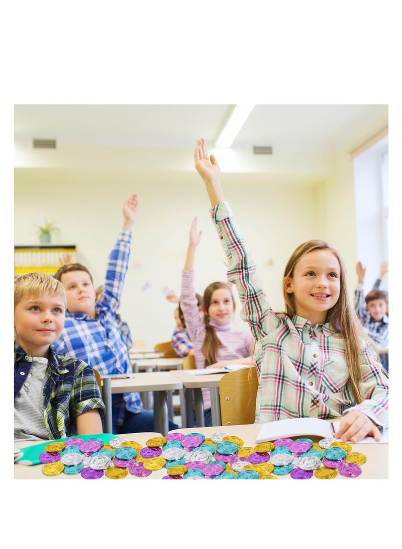 Zikra Colorful Coin, 100 Pieces Caught being Good Coins, Kids Behavior Tokens, Classroom Behavior Incentives Coin, Reward Tokens Smile Face Coin for Kids, Ideal School Reward (Thumb) - Image 5