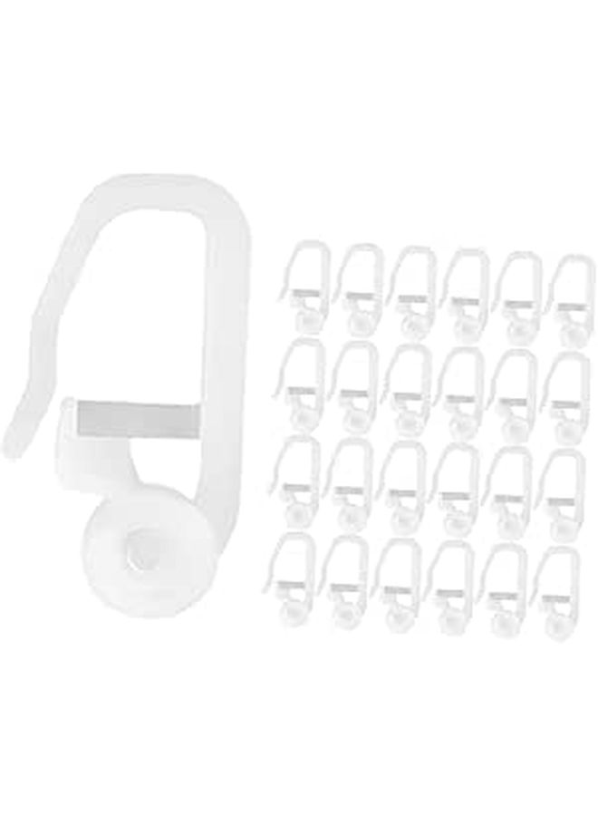 50 Pcs Rustproof Shower Curtain Hooks For Easy Installation In Bathroom - Image 1