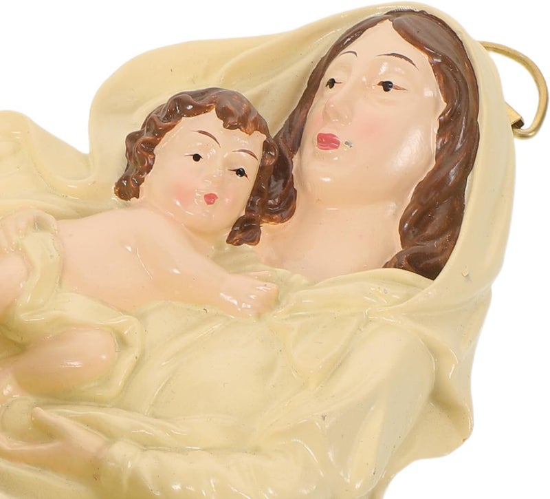 DOITOOL Resin Nativity Wall Plaque, Sacred Art with Mary, Baby Jesus, Religious Christmas Decorations for Christian Wall Decor, Prayer Corners - Image 3