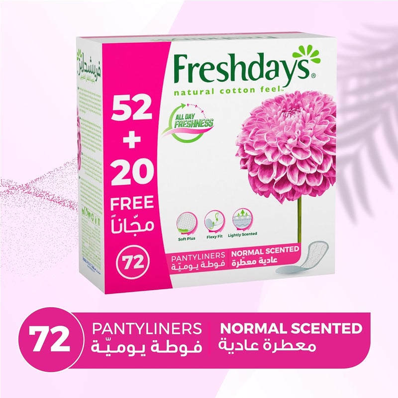Freshdays Daily Liners Normal Scented 72 Pads - Image 3