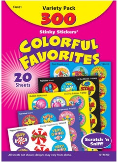 Trend Enterprises Trend Enterprises Stinky Sticker Colorful Favorites Variety Pack of 300, Assorted, 1 in, T6481 