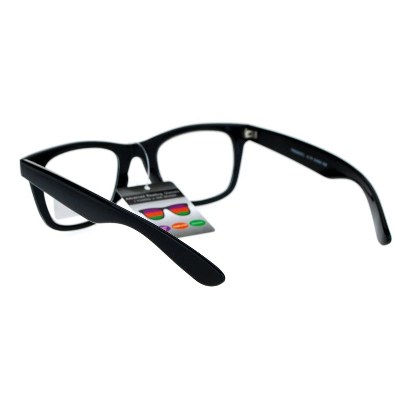 SA106 Retro Horn Rim Multi 3 Focus Progressive Reading Glasses Black 1.5 - Image 3