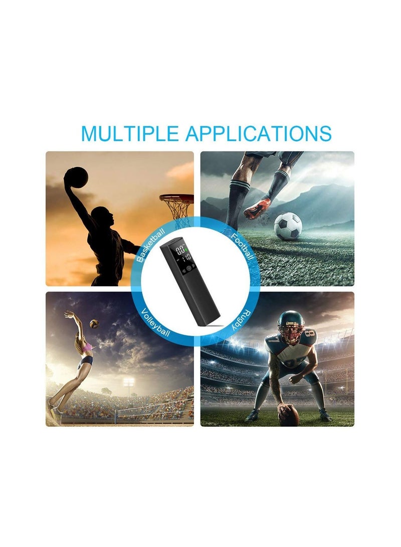Electric Ball Pump, for Sports Balls Basketball Air Pump with Lcd Display, Rechargeable Air Pump for Football, Basketball, Volleyball, Rugby, Soccer, Beach Ball, Swimming Ring, Easy to Carry Out
