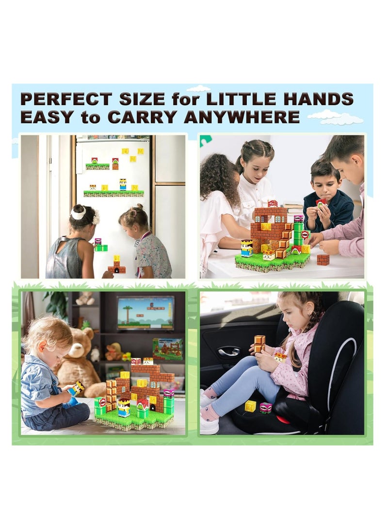 48 Pcs Magnetic Blocks Building Toys,  Magnetic Tiles Building Blocks Toddler Toys,  Build Mine Magnet World Set, STEM Sensory Outdoor Toys, Magnet Toys for Boys u0026 Girls Ages 5-7 - Image 5