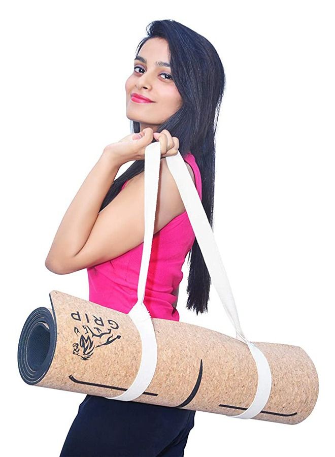 Grip Premium 5Mm Natural Cork Yoga Mat Non Slip & Eco Friendly Fitness Mat Non Toxic Workout Mat With Carrying Strap For Outdoor Yoga Pilates & Exercise - Mandala Design (72 X 24 Inch) - Image 5