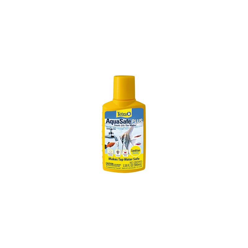 Tetra AquaSafe Plus 3.38 Ounces, Aquarium Water Conditioner And Dechlorinator - Image 1