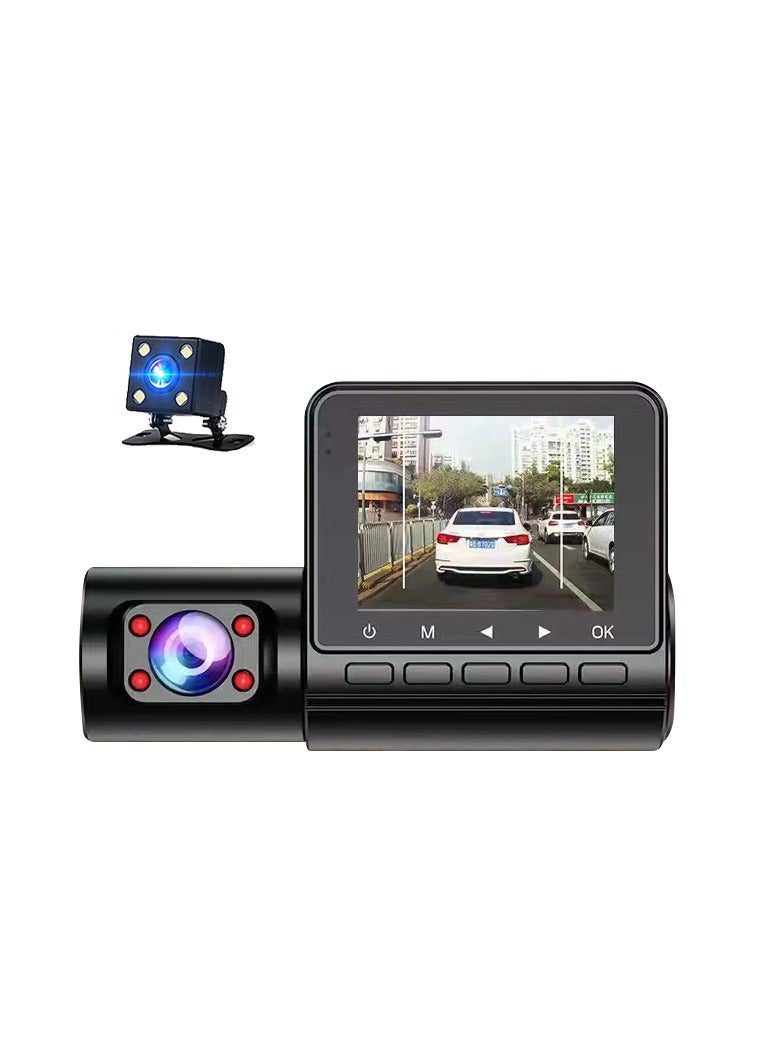 1080P DVR Dash Camera Driving Recorder 360° Wide Angle with Touchscreen Support Night-Vision Loop Recording Motion Detection Reversing Picture - Image 1