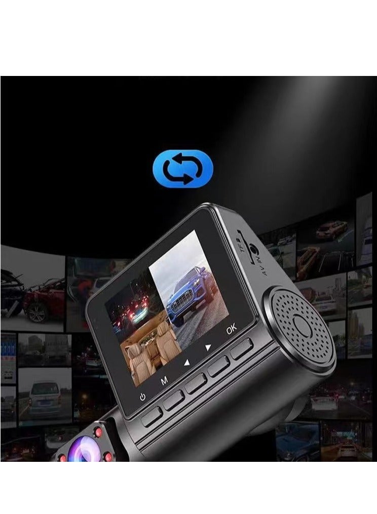 1080P DVR Dash Camera Driving Recorder 360° Wide Angle with Touchscreen Support Night-Vision Loop Recording Motion Detection Reversing Picture - Image 4