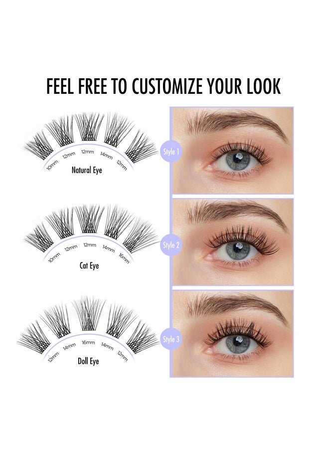 BEYELIAN Lash Extension Kit Cluster Lashes Kit With 84 Pcs Lash Clusters Clusters Eyelash Applicator Tool Cluster Lashes Bond And Seal Super Hold Clusters Lash Glue Remover Easy To Apply At Home  - Image 4