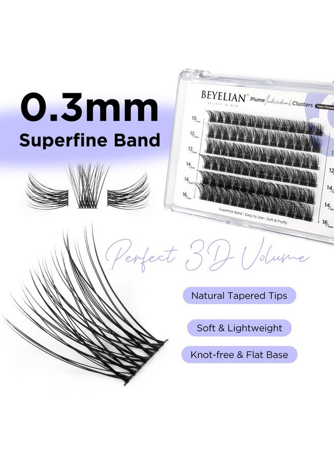 BEYELIAN Lash Extension Kit Cluster Lashes Kit With 84 Pcs Lash Clusters Clusters Eyelash Applicator Tool Cluster Lashes Bond And Seal Super Hold Clusters Lash Glue Remover Easy To Apply At Home  - Image 3