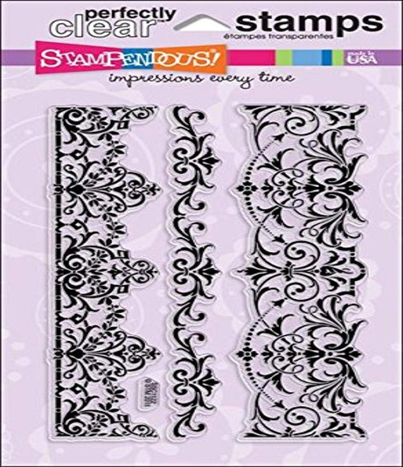 Stampendous Perfectly Clear Stamp Set Elegant Borders Image