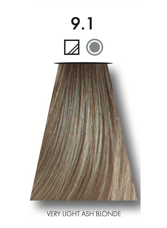 Keune 2 Packs Of Keune Tinta Color No. 9.1 Very Light Ash Blonde With Solamer Silk Protein Hair Color - Paraben Free - Image 2